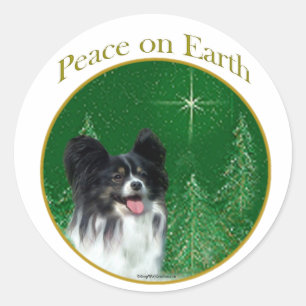 Sticker Rond Papillon Peace