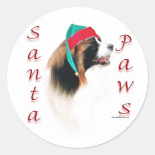 Sticker Rond Papillon Père Noël Paws