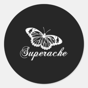 Sticker Rond Papillon Superache Gris Conan Officiel