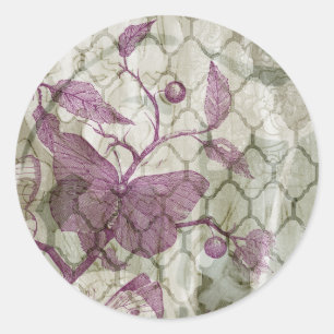 Sticker Rond Papillons arabes III