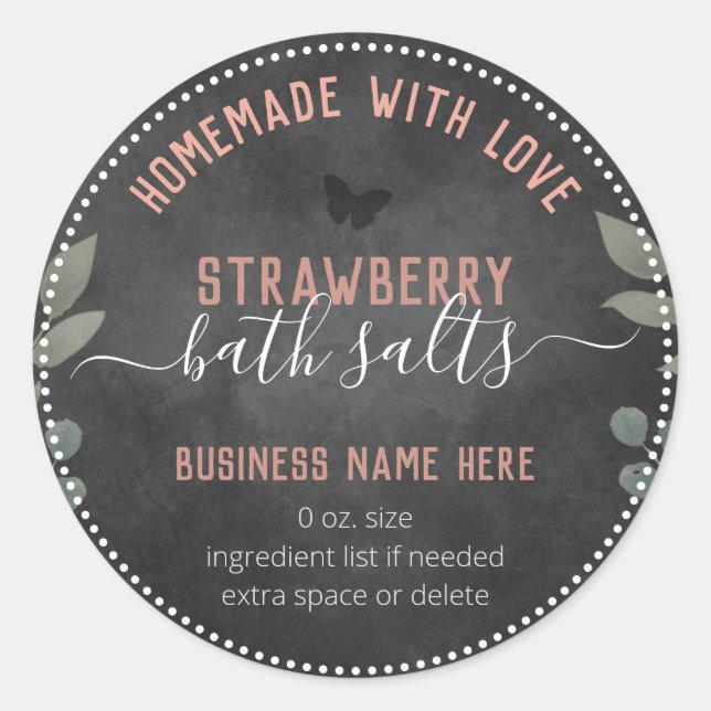 Sticker Rond Papillons floraux Salles de bain d'affaires person (Devant)