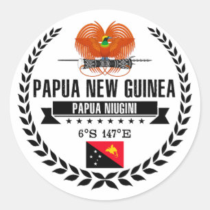 Sticker Rond Papouasie-Nouvelle-Guinée