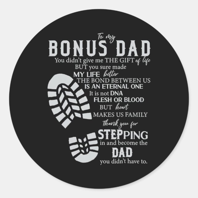 Sticker Rond Papounet Bonus Papa Fête des Pères De Fils de Papa (Devant)