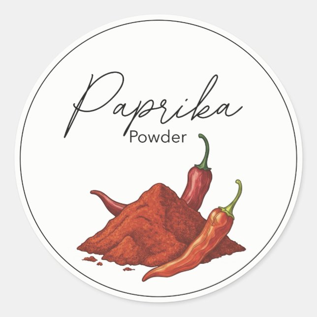 Sticker Rond Paprika (Devant)