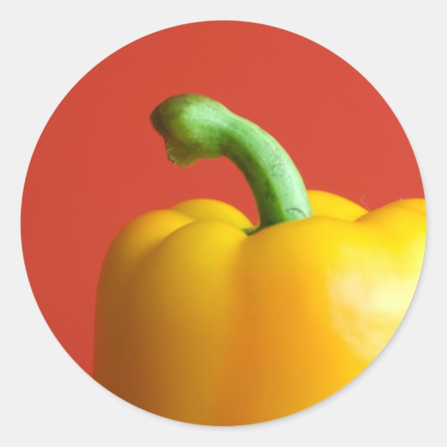 Sticker Rond paprika jaune (Devant)