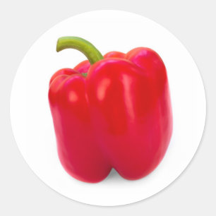 Sticker Rond paprika rouge
