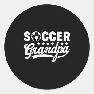 Sticker Rond Papy footballeur humour sportif vintage drôle papa