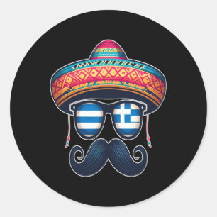 Sticker Rond Pâques grecques Sungles Cinco De Mayo Mexicain Enf