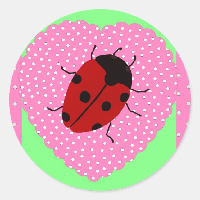 Sticker Rond Pâques Ladybug (Devant)
