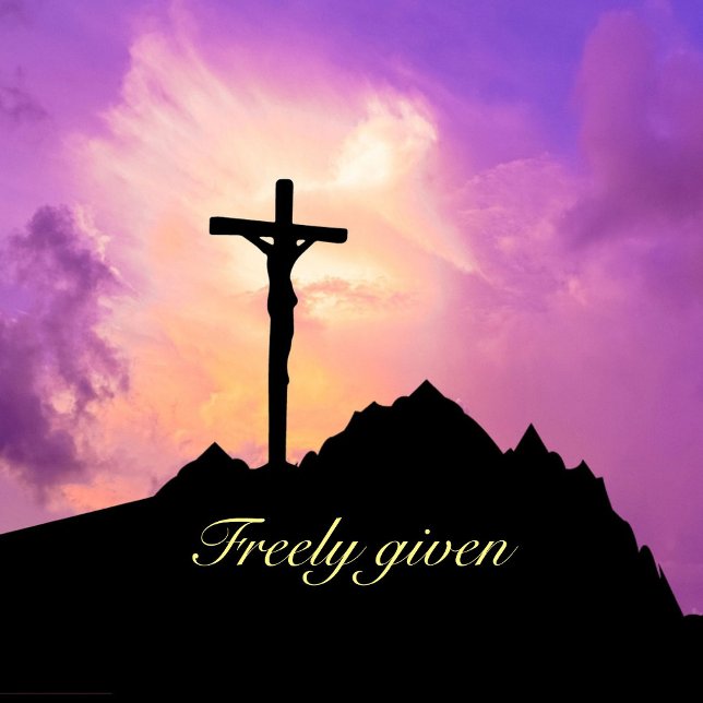 Sticker Rond Pâques personnalisez Jésus sur la croix (Créateur téléchargé)