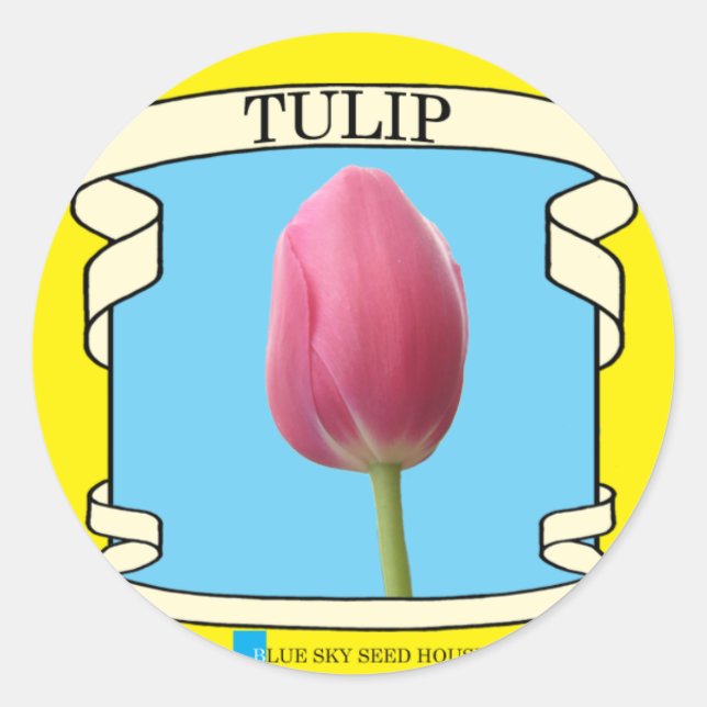 Sticker Rond Paquet de graines de Tulip (Devant)