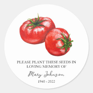 Sticker Rond Paquet de semences funéraires Tomato Memorial