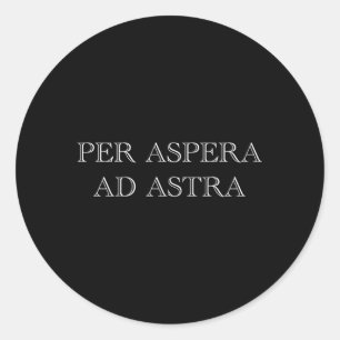 Sticker Rond Par Aspera Ad Astra Inspiration Citations Latin Pl