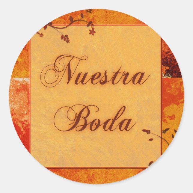 Sticker Rond Para la novia - nuestra boda (Devant)