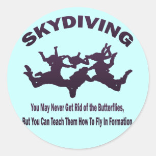 STICKER ROND PARACHUTISME