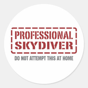 Sticker Rond Parachutiste professionnel