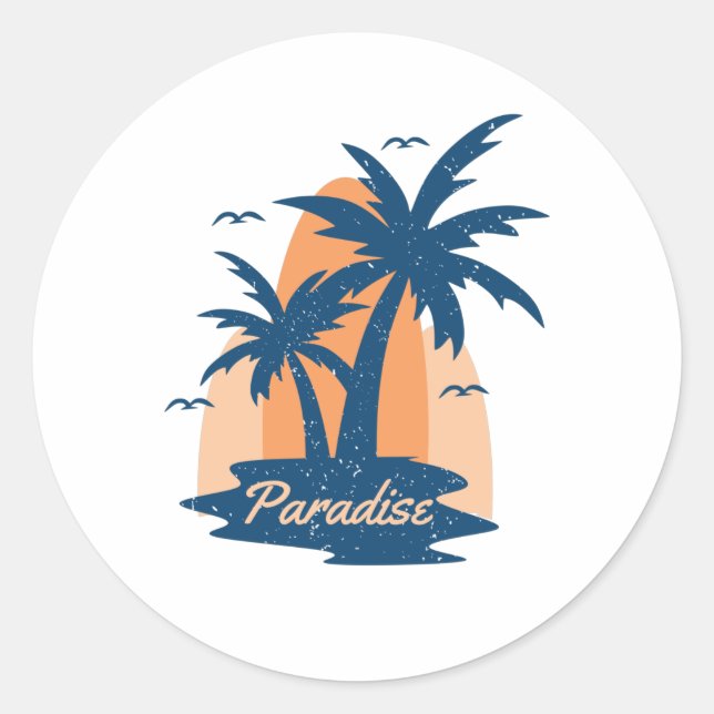 Sticker Rond Paradis (Devant)