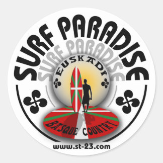 Sticker Rond paradis du surf euskadi