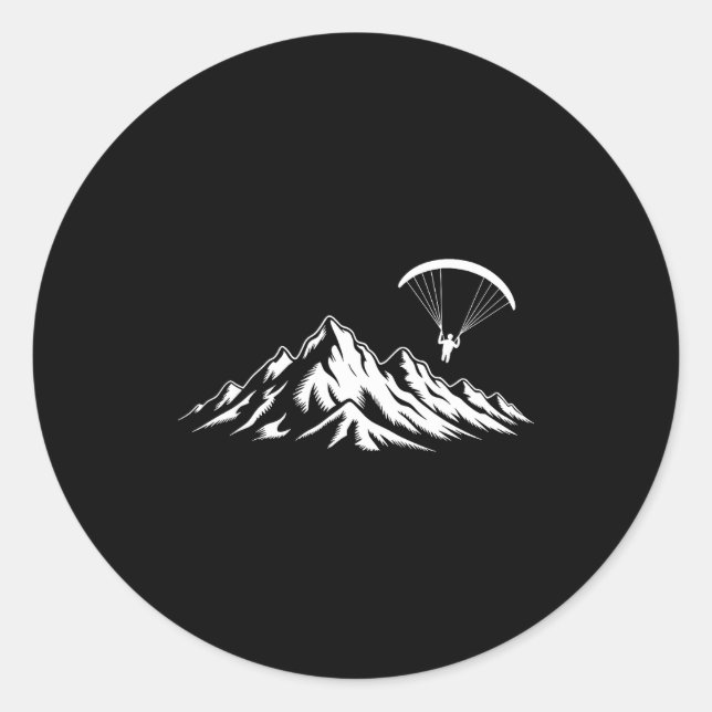 Sticker Rond Paragliding Design For Men Women Paraglide Lover P (Devant)
