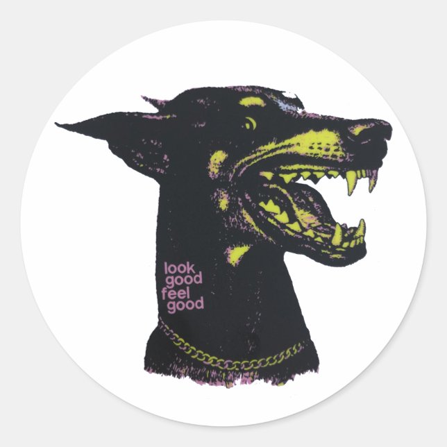 Sticker Rond Paraître bien se sentir bien (Devant)