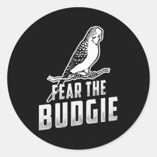 Sticker Rond Parakeet Lover Craignent Le Budgie Budgerigar Budg