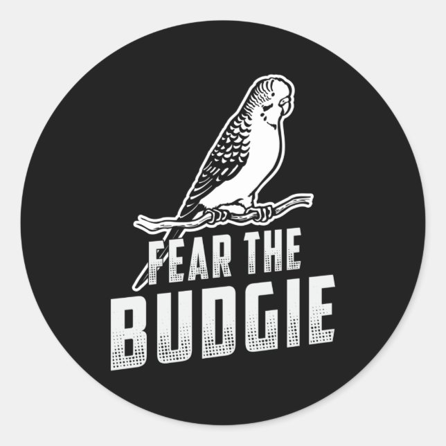Sticker Rond Parakeet Lover Craignent Le Budgie Budgerigar Budg (Devant)