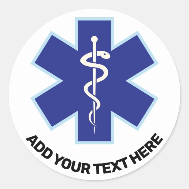 Sticker Rond Paramètre des services Médicales d'urgence (Devant)