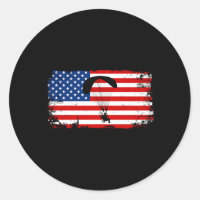 Parapente américaine à drapeau flottant