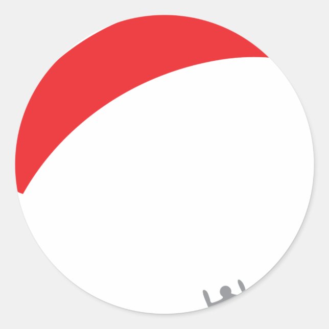 Sticker Rond parapente rouge - parapente (Devant)
