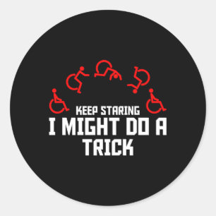 Sticker Rond Paraplégie Paraplégie Personne handicapée fauteuil