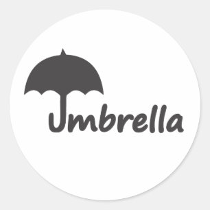 Sticker Rond Parapluie