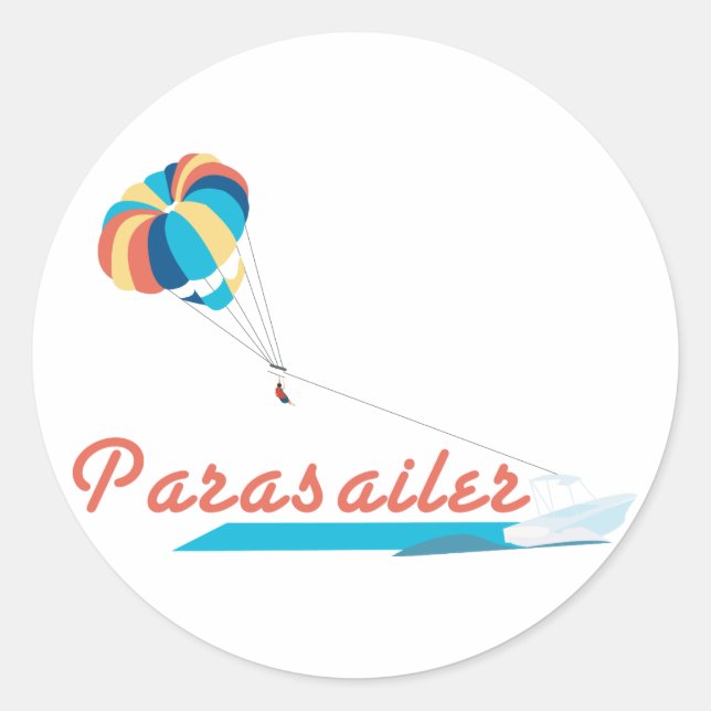 Sticker Rond Parasailleur (Devant)