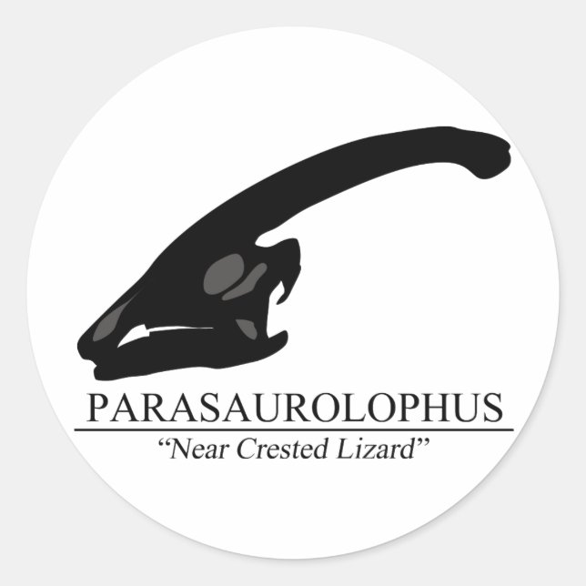 Sticker Rond Parasaurolophus (Devant)