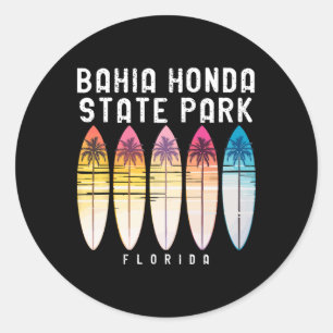 Sticker Rond Parc d'État de Hia Honda Floride Planche de surf F