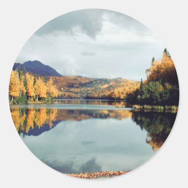 Sticker Rond Parc d'État de Long Lake (Devant)