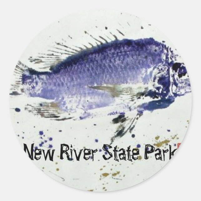 Sticker Rond Parc d'état de New River (Devant)