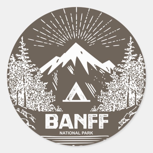Sticker Rond Parc national Banff (Devant)