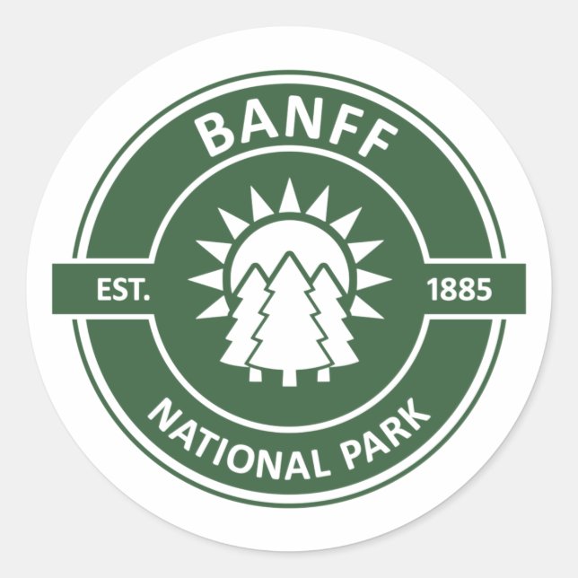 Sticker Rond Parc national Banff (Devant)