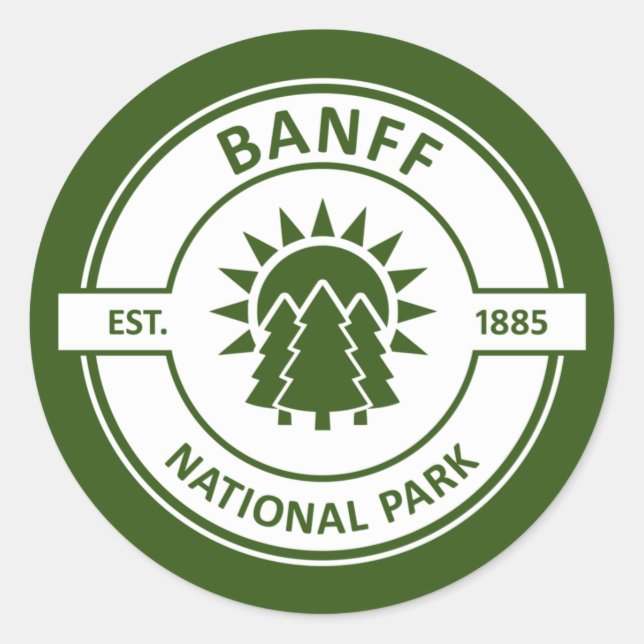 Sticker Rond Parc national Banff (Devant)