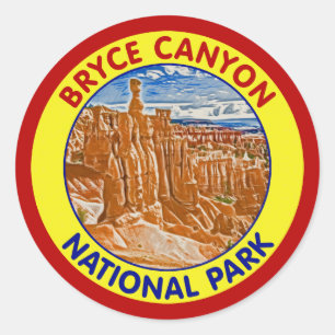 Sticker Rond Parc national de Bryce Canyon, Utah