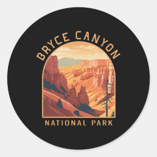 Sticker Rond Parc national de Bryce Canyon Vintage