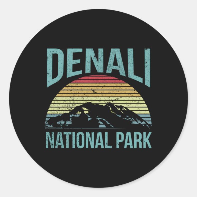 Sticker Rond Parc national de Denali (Devant)