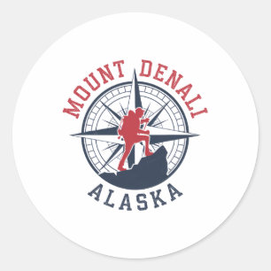 Sticker Rond Parc national de Denali Alaska Randonnée Camping V