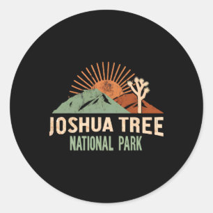 Sticker Rond Parc national de Joshua Tree Vintage Randonnée Cam