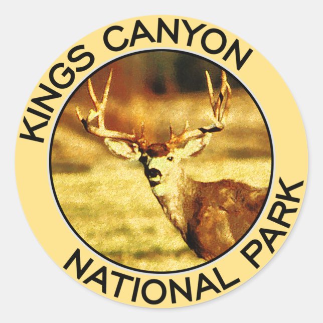 Sticker Rond Parc national de Kings Canyon (Devant)