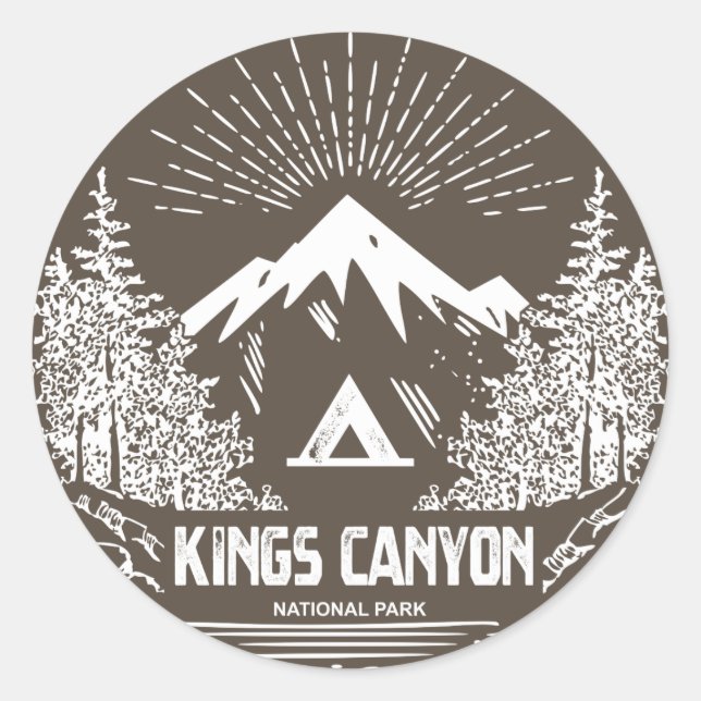 Sticker Rond Parc national de Kings Canyon (Devant)