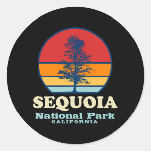 Sticker Rond Parc national de la Californie de Sequoia