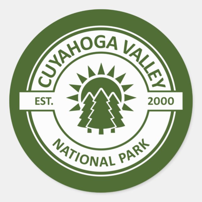 Sticker Rond Parc national de la vallée de Cuyahoga (Devant)