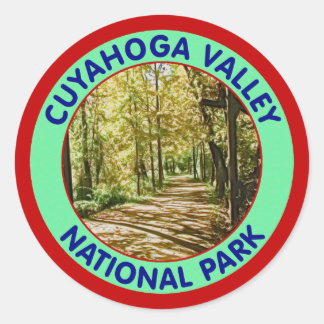STICKER ROND PARC NATIONAL DE LA VALLÉE DE CUYAHOGA