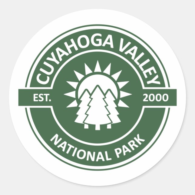 Sticker Rond Parc national de la vallée de Cuyahoga (Devant)